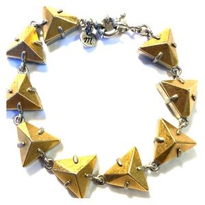 Madewell two toned geometric bracelet